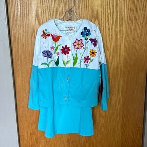 NWT Simon Sez by Michael Simon girls 2 piece dress/jacket. 6/6x